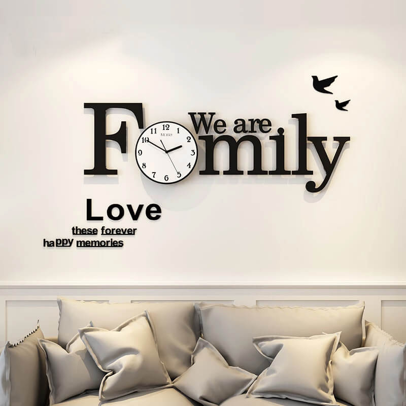 We Are Family Wooden Wall Clock
