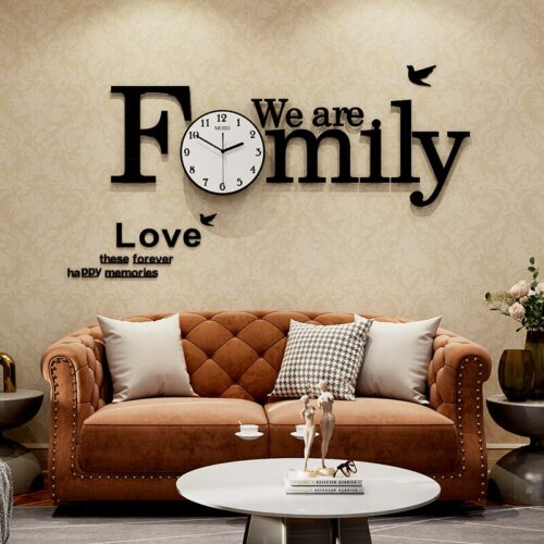 We Are Family Wooden Wall Clock