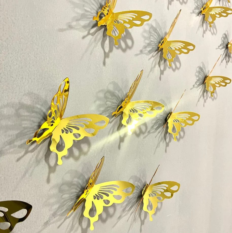3D Acrylic Mirror Butterfly Wall Decor