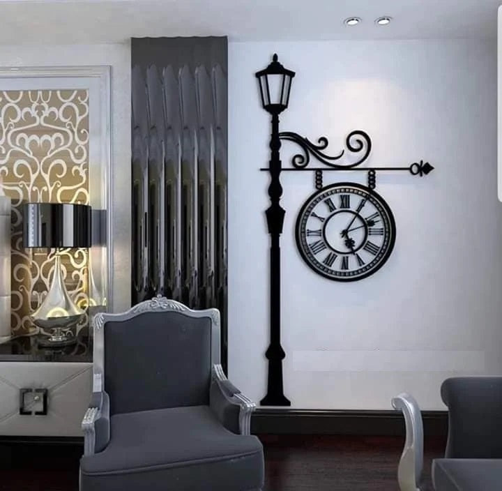 European Style 3D Wooden Wall Clock – Elegant and Modern Timepiece for Home Décor