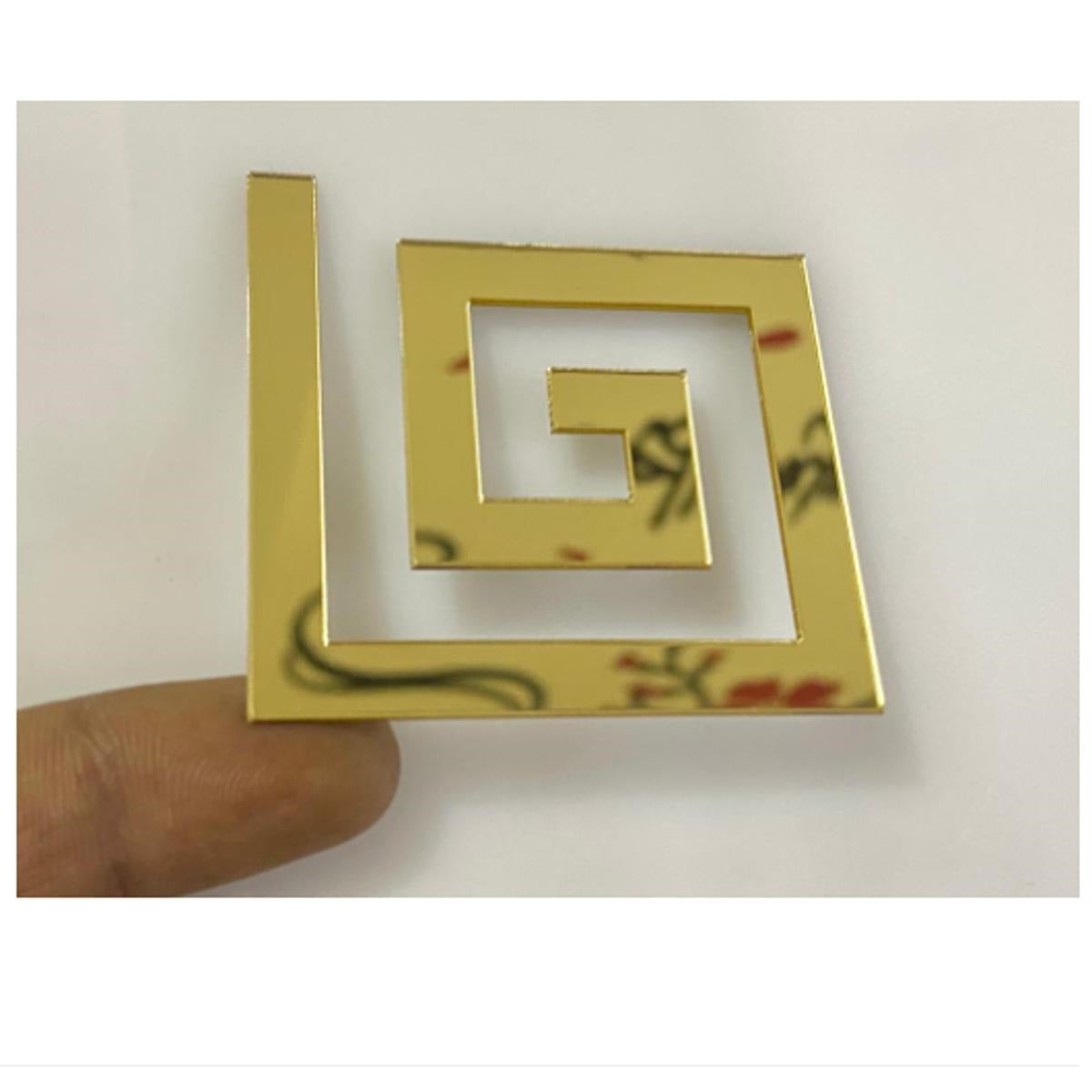 Building Acrylic Mirror Wall Decor with Greek Border Design Self Adhesive