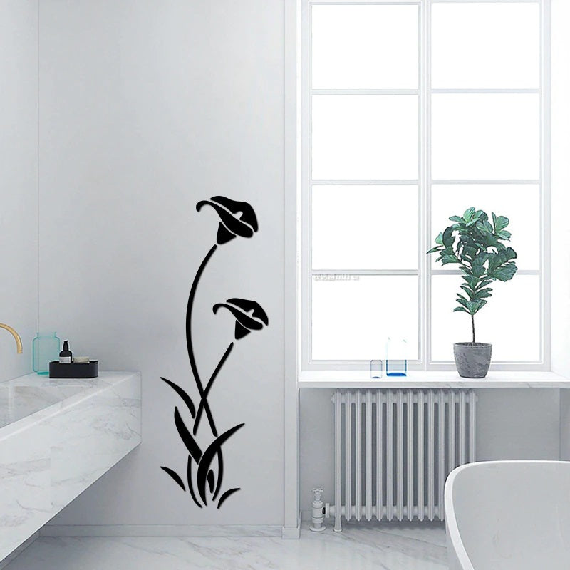 Elegant 3D DIY Floral Wall Art - Crafted from Acrylic & MDF