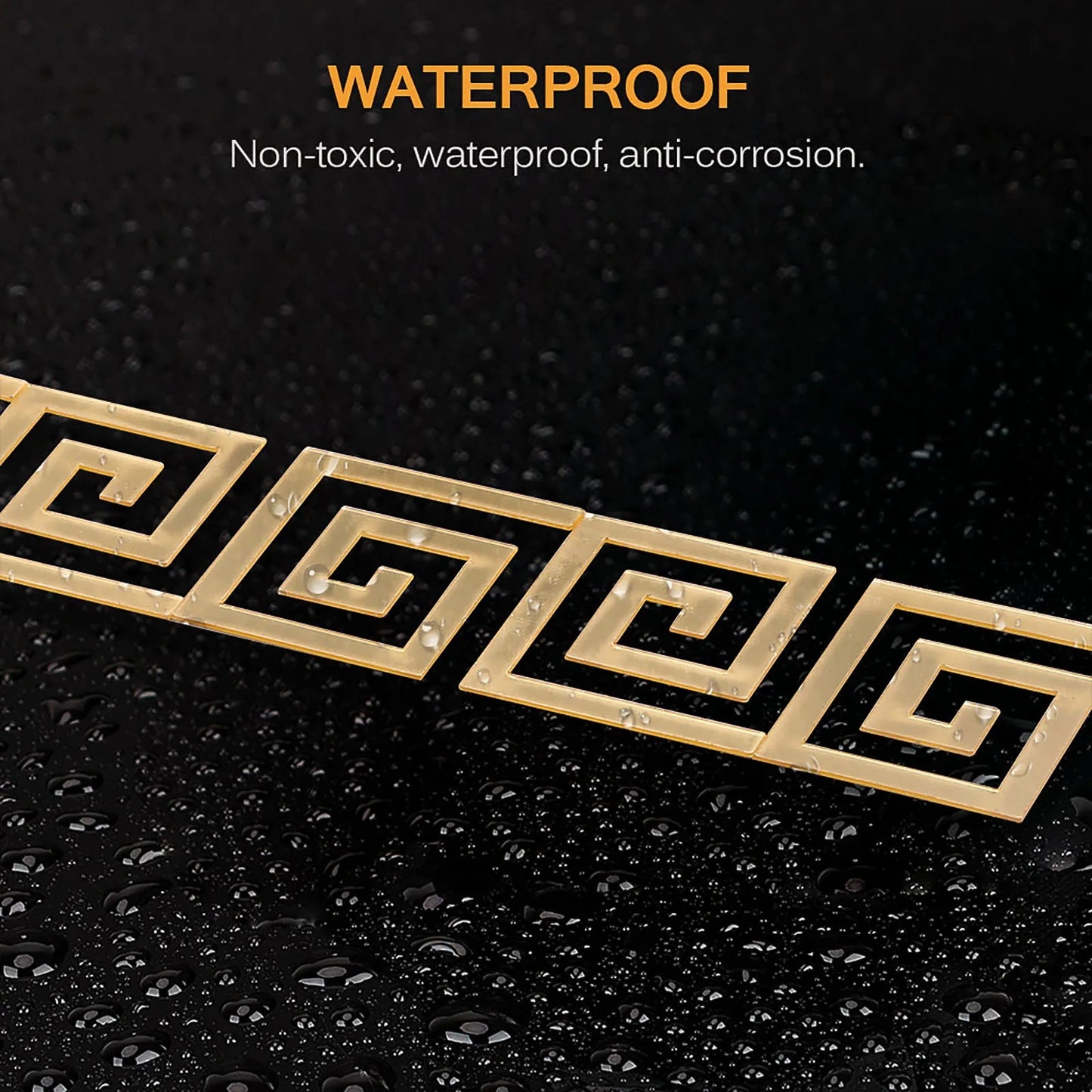 Building Acrylic Mirror Wall Decor with Greek Border Design Self Adhesive