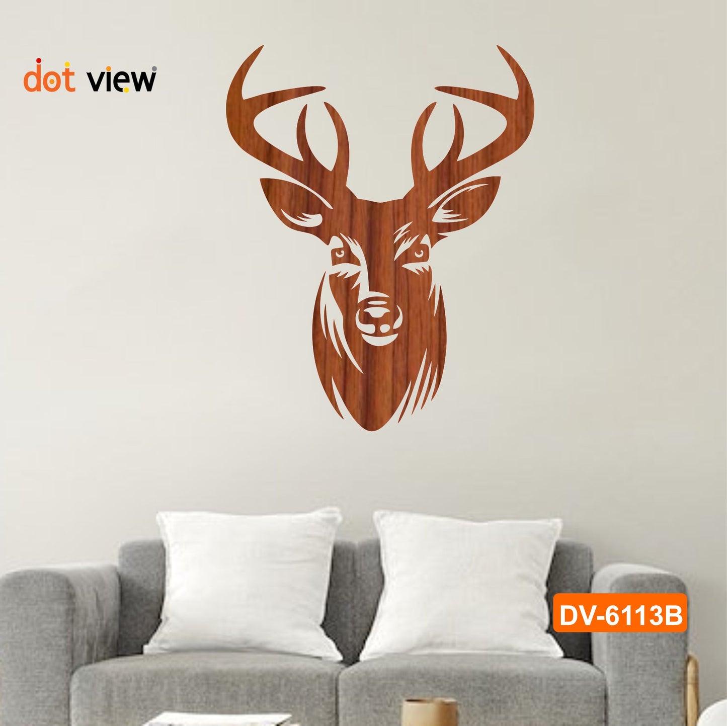 3D Deer Head Wooden Wall Decor - Elegant Home and Office Decoration