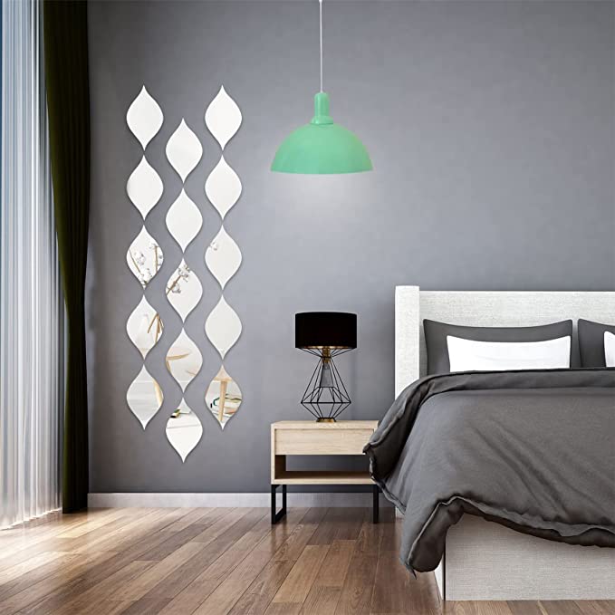 15Pcs 3D DIY Teardrop shape Acrylic mirror Wall Decor