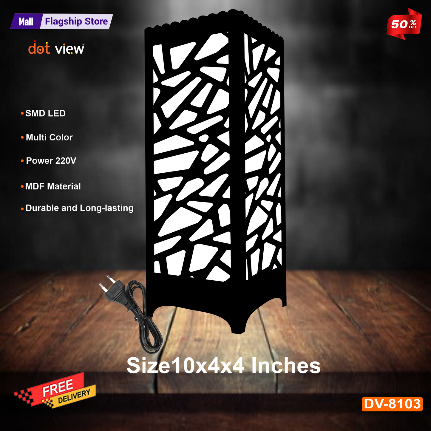 3D Wooden Desk Lamp – Stylish and Functional Lighting for Home Bedroom