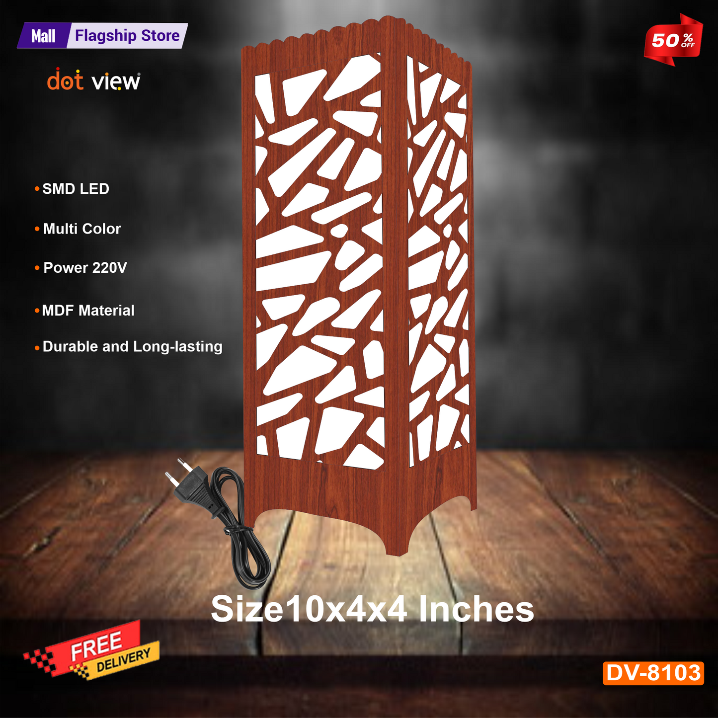 3D Wooden Desk Lamp – Stylish and Functional Lighting for Home Bedroom