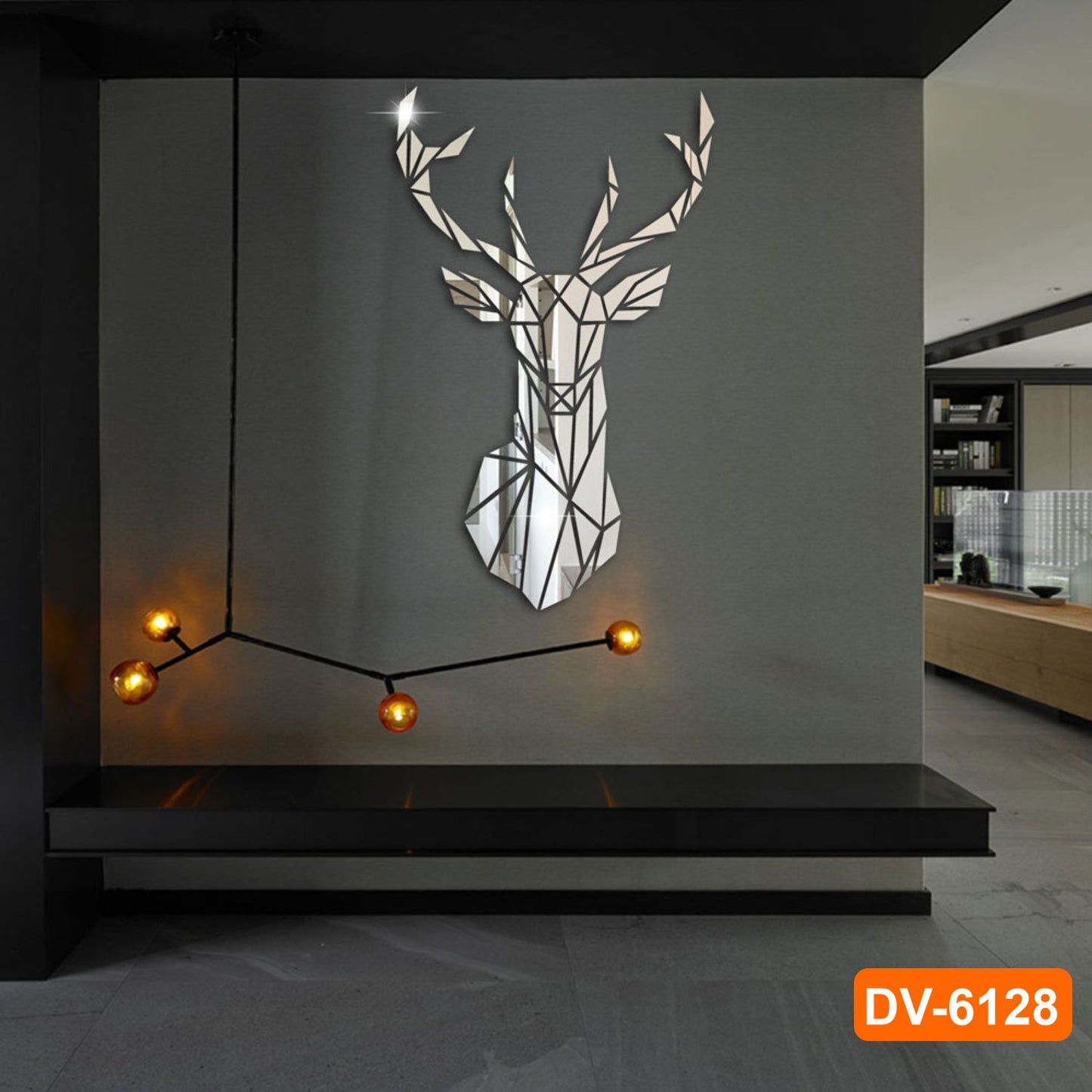 3D DIY Acrylic Mirror Deer Head Wall Decor