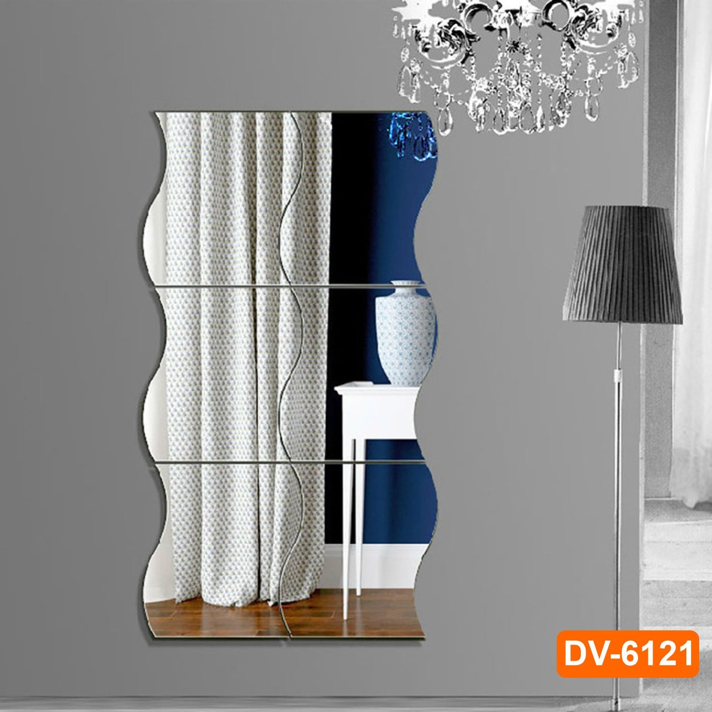 4-Piece Zig Zag Acrylic Mirror Set Decorative Wall Mirrors for Living Room, Bedroom, Kitchen, Office & Door Versatile Home Decoration & Gift Idea