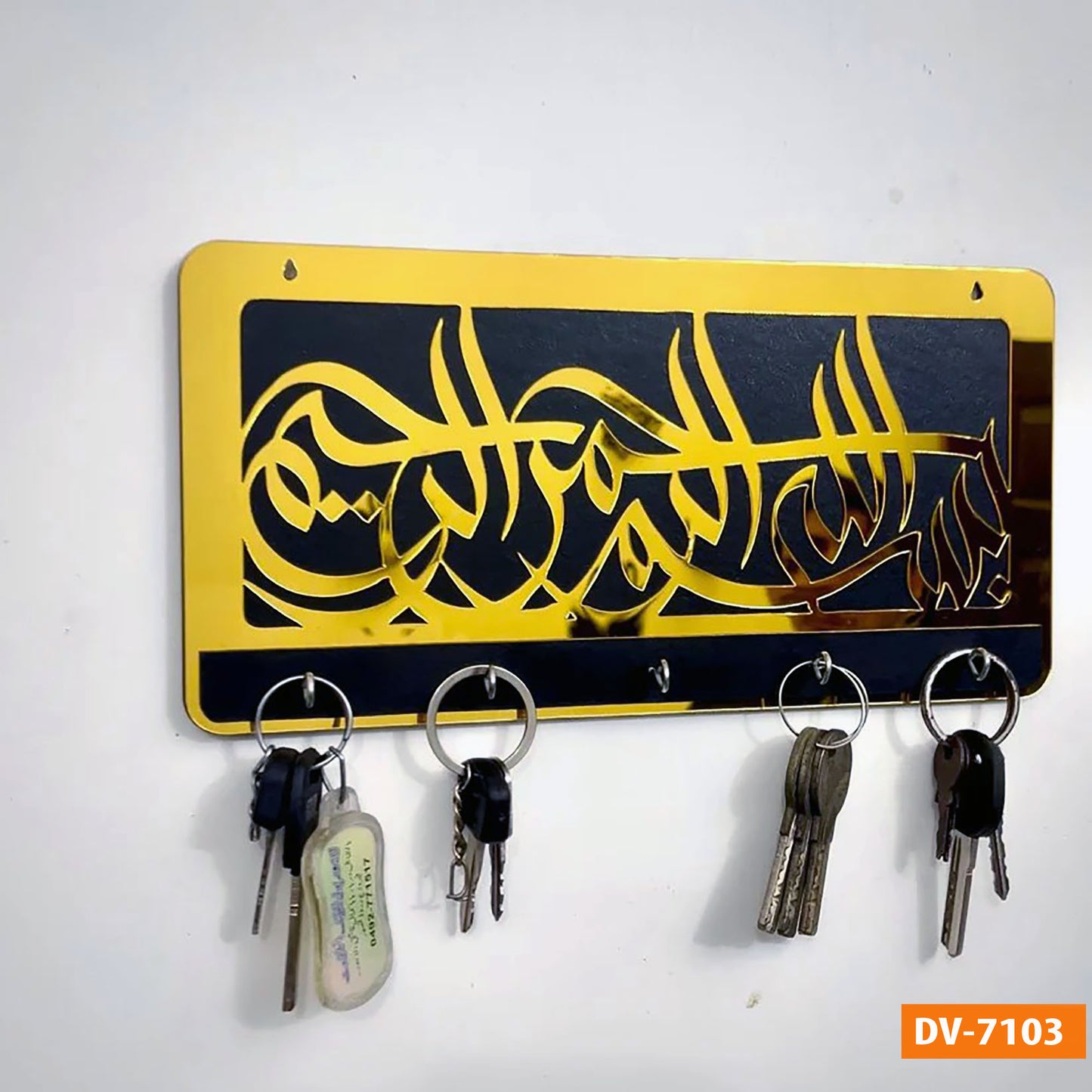 Key Chain Hanger – Acrylic and Wooden Wall Decor for Home and Office Organization