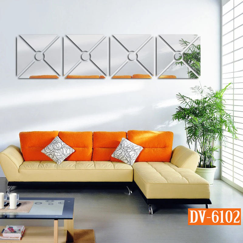 Square Shape Acrylic Mirror wall Art