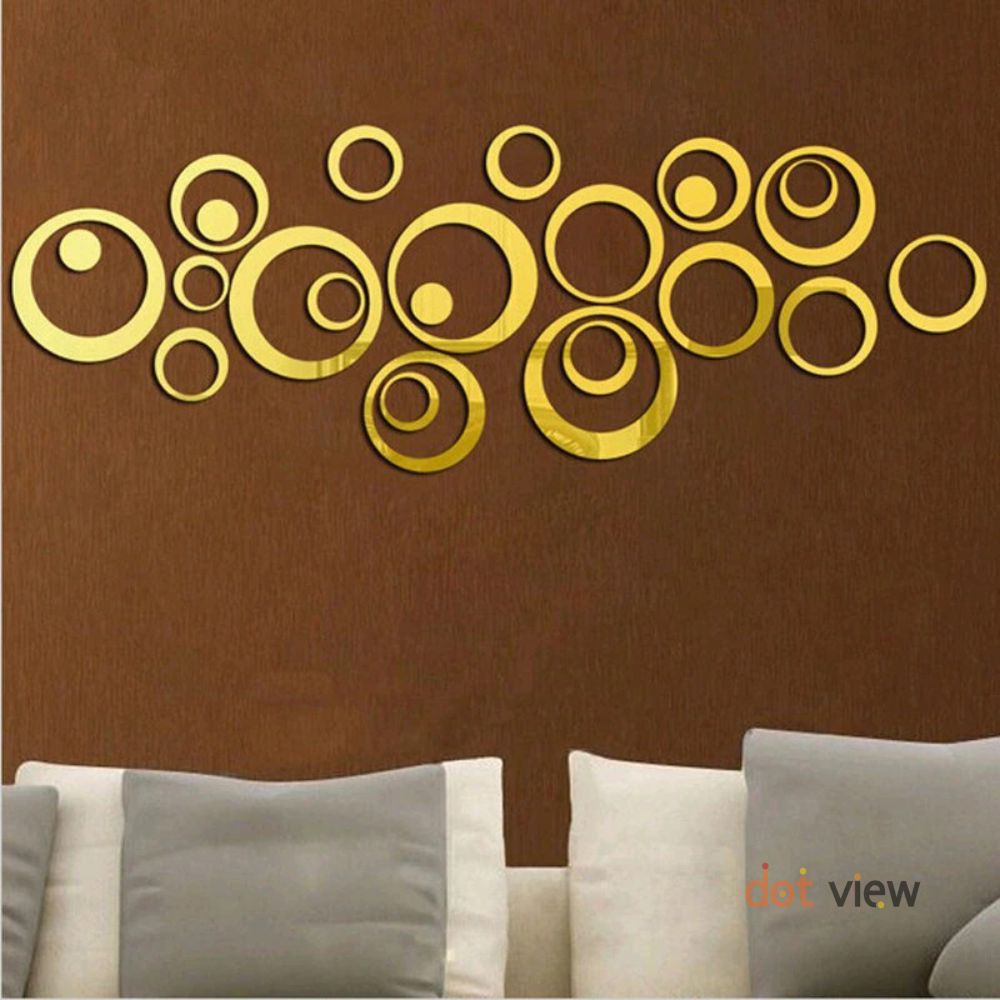 Pack of 20 Round Acrylic Mirror Wall Decors – Stylish Circle Shaped Wall Accents for Home & Office