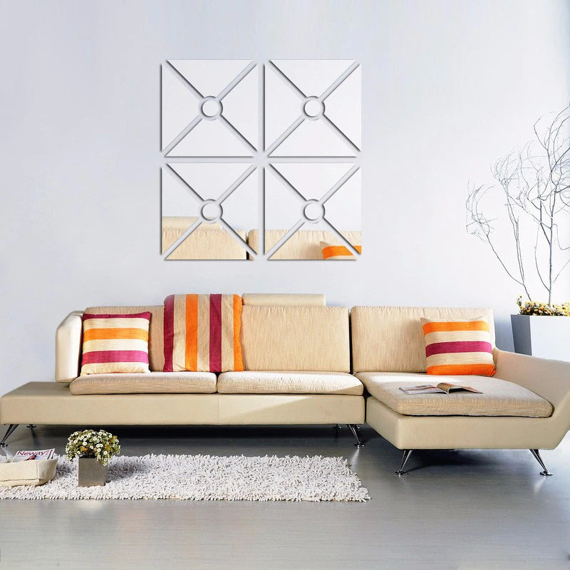 Square Shape Acrylic Mirror wall Art