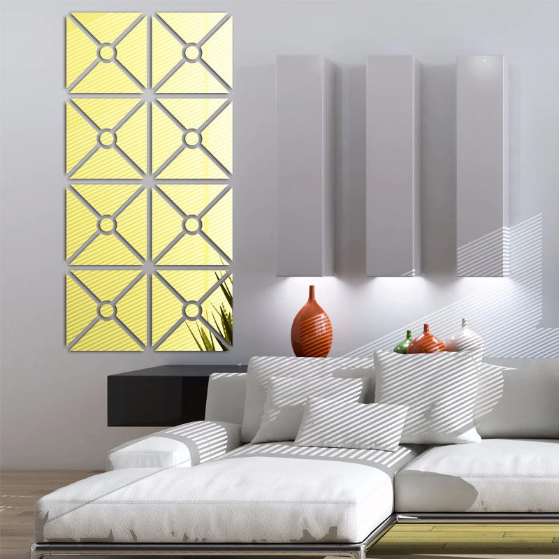 Square Shape Acrylic Mirror wall Art