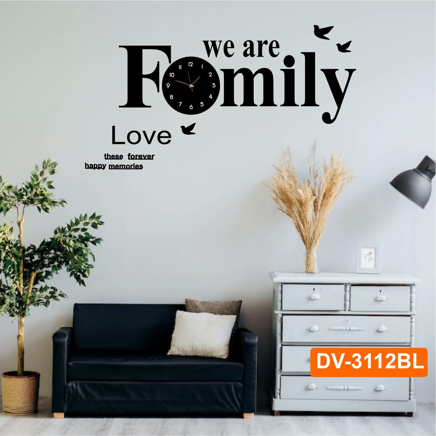 We Are Family Wooden Wall Clock