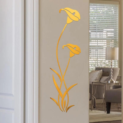 Elegant 3D DIY Floral Wall Art - Crafted from Acrylic & MDF