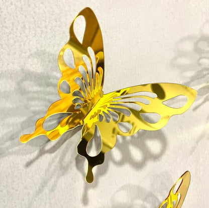 3D Acrylic Mirror Butterfly Wall Decor