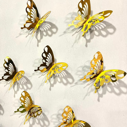 3D Acrylic Mirror Butterfly Wall Decor