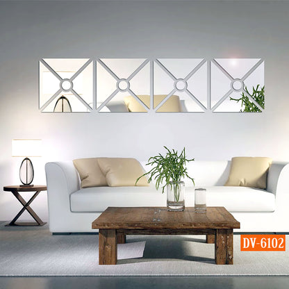 Square Shape Acrylic Mirror wall Art