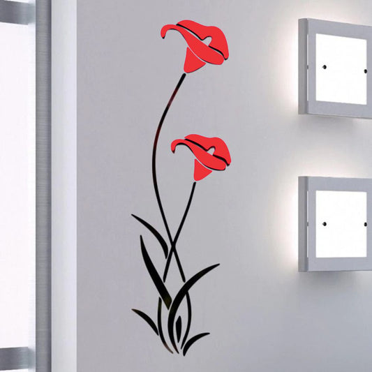 Elegant 3D DIY Floral Wall Art - Crafted from Acrylic & MDF