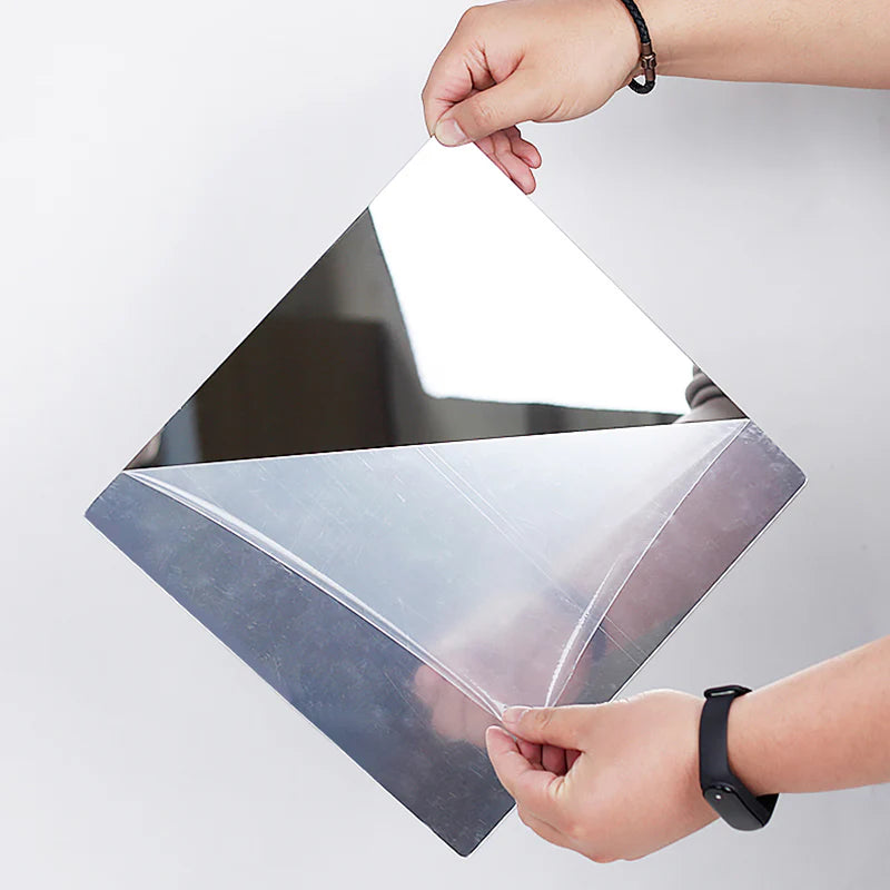 Oval-Shaped Unbreakable Acrylic Mirror - Self-Adhesive Wall Deco