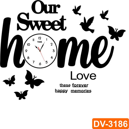 Dotview Large 3D Wooden Wall Clock  DIY Home Style Decor & Art for Living Room, Bedroom - Perfect Home Decoration & Gift